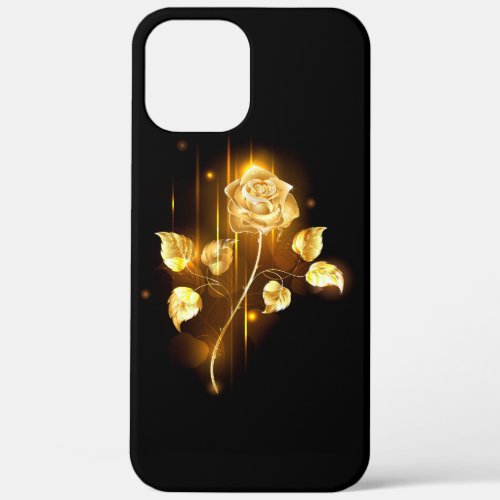 Golden rose  gold rose  iPhone 12 pro max case