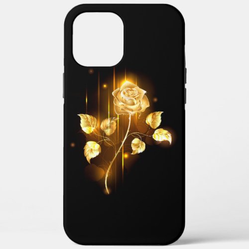 Golden rose  gold rose  iPhone 12 pro max case