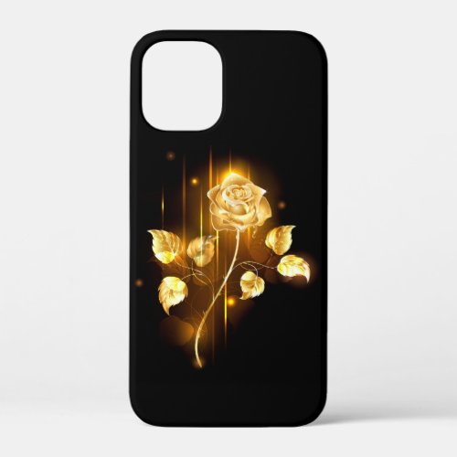 Golden rose  gold rose  iPhone 12 mini case