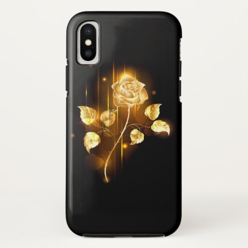 Golden rose  gold rose  iPhone x case