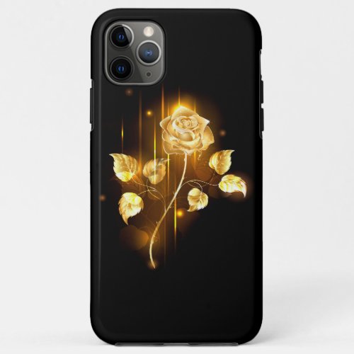 Golden rose  gold rose  iPhone 11 pro max case