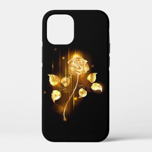 Golden rose  gold rose  iPhone 12 mini case