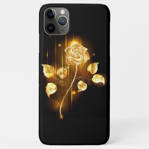 Golden rose  gold rose  iPhone 11 pro max case