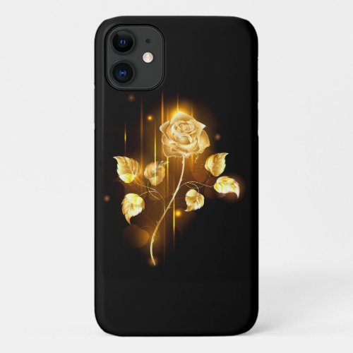 Golden rose  gold rose  iPhone 11 case