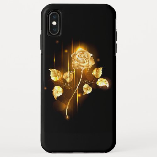 Golden rose  gold rose  iPhone XS max case