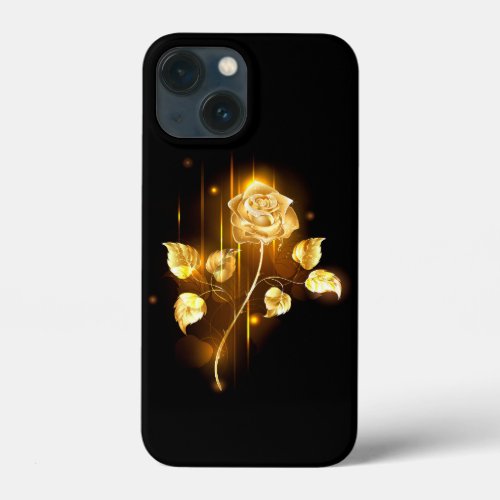 Golden rose  gold rose  iPhone 13 mini case