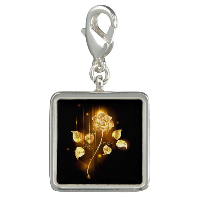 Golden rose ( gold rose ) charm (Front)