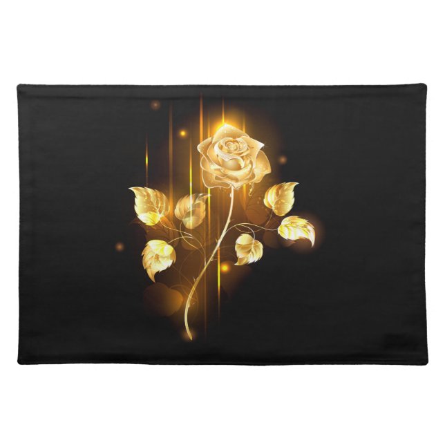 Golden rose ( gold rose ) cloth placemat (Front)