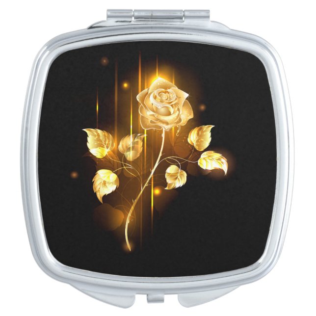 Golden rose ( gold rose ) compact mirror (Front)