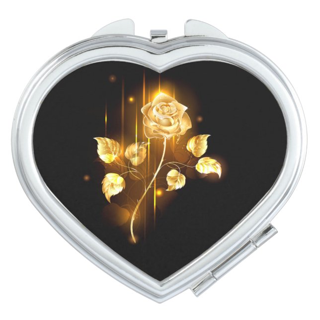 Golden rose ( gold rose ) compact mirror (Front)