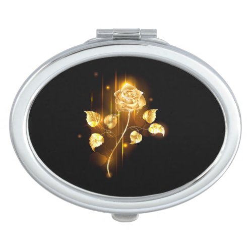 Golden rose  gold rose  compact mirror