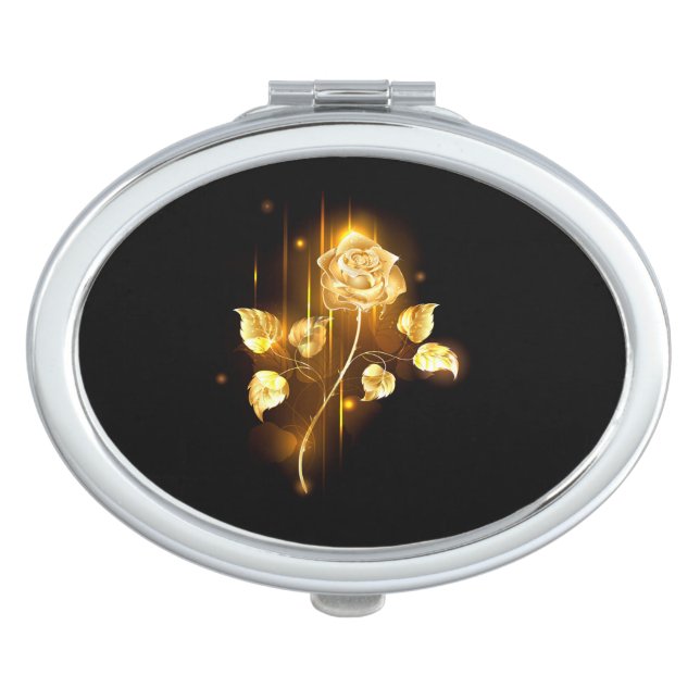 Golden rose ( gold rose ) compact mirror (Front)