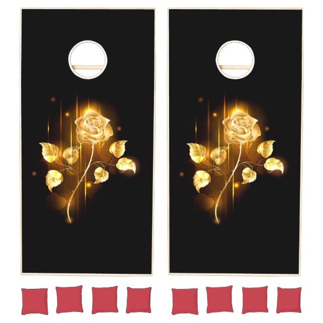 Golden rose ( gold rose ) cornhole set (Set)