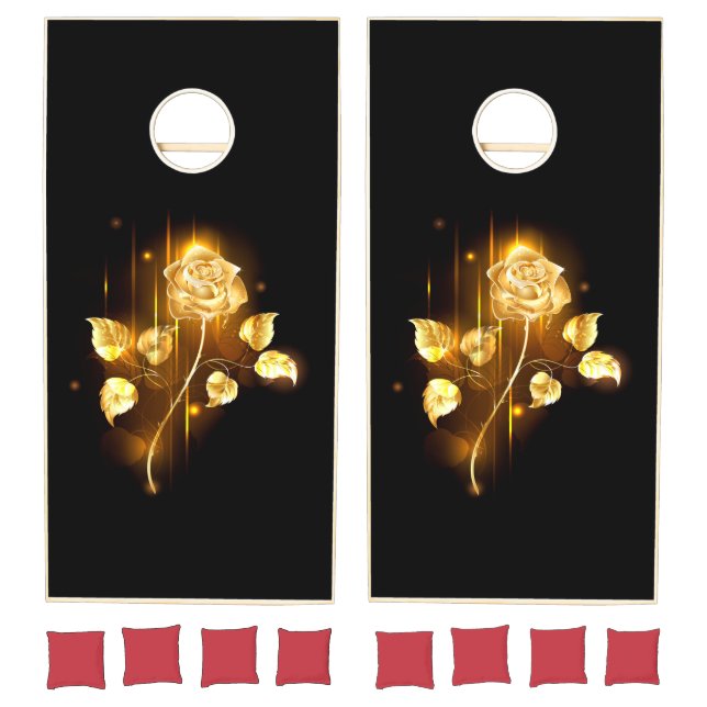 Golden rose ( gold rose ) cornhole set (Set)
