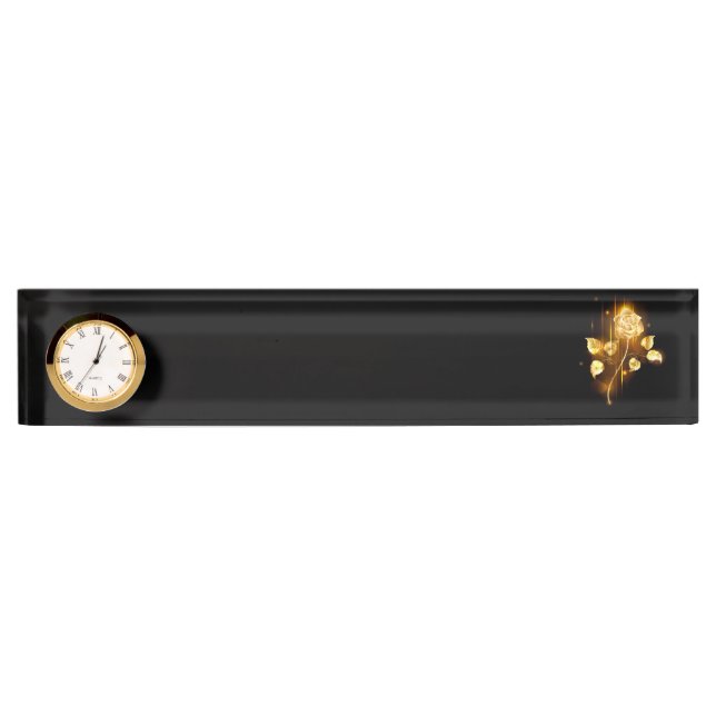 Golden rose ( gold rose ) desk name plate (Front)