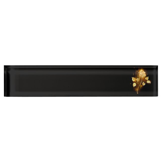 Golden rose ( gold rose ) desk name plate (Front)