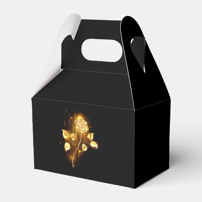 Golden rose ( gold rose ) favor boxes (Front Side)