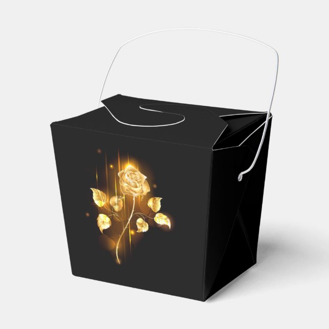Golden rose ( gold rose ) favor boxes (Front Side)