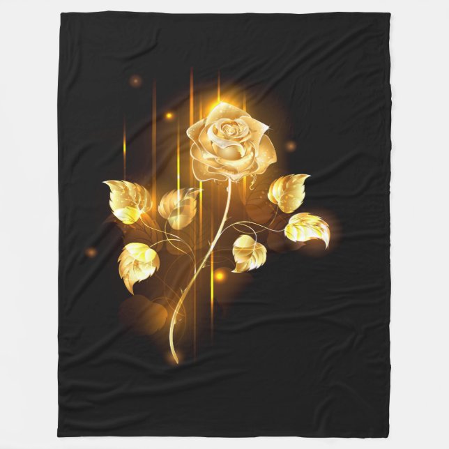 Golden rose ( gold rose ) fleece blanket (Front)