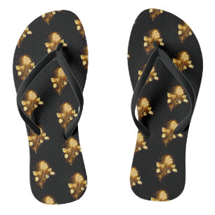 Golden rose ( gold rose ) flip flops