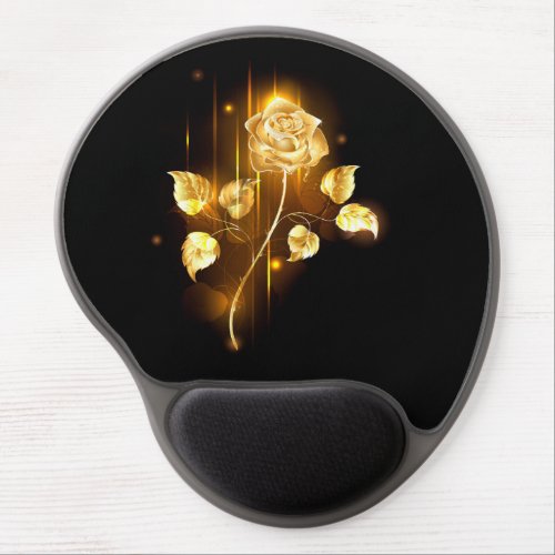 Golden rose  gold rose  gel mouse pad