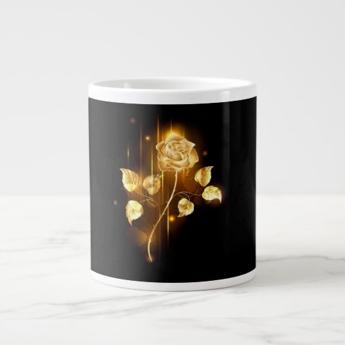 Golden rose  gold rose  giant coffee mug