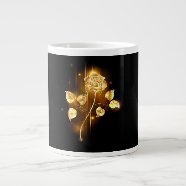 Golden rose ( gold rose ) giant coffee mug (Front)