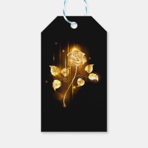 Golden rose ( gold rose ) gift tags