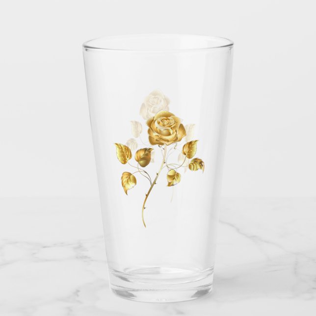 Golden rose ( gold rose ) glass (Front)