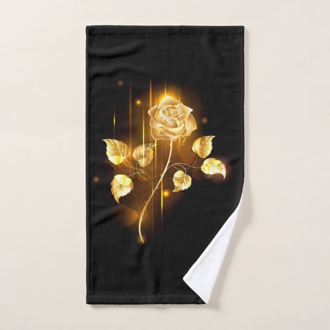 Golden rose ( gold rose ) hand towel  (Hand Towel)