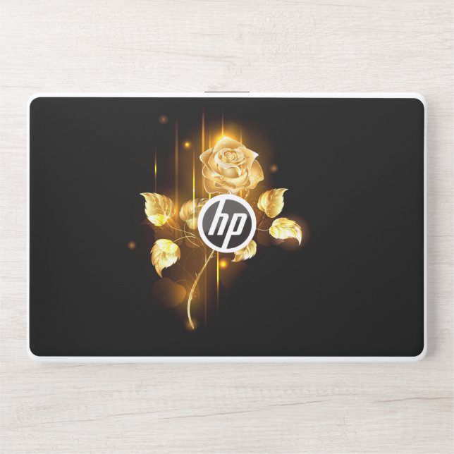 Golden rose ( gold rose ) HP laptop skin (Front)