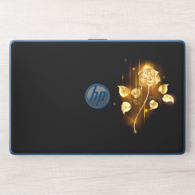 Golden rose ( gold rose ) HP laptop skin (Front)