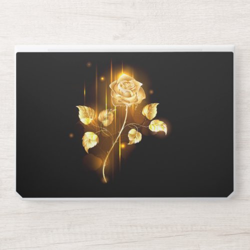 Golden rose  gold rose  HP laptop skin