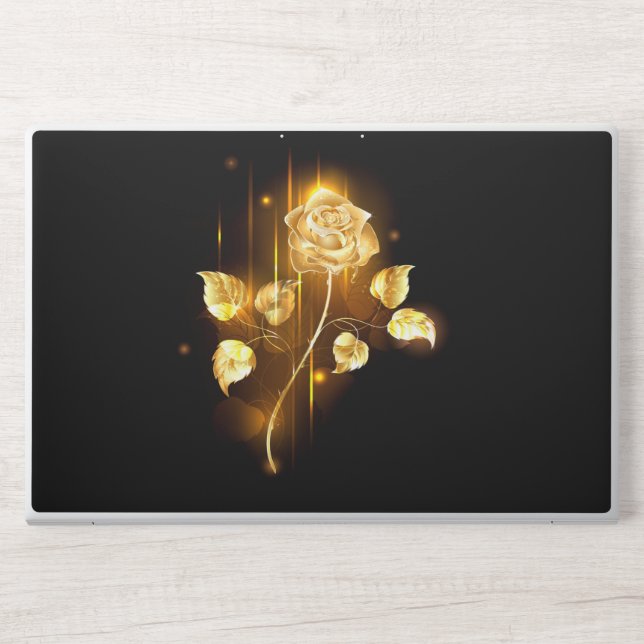 Golden rose ( gold rose ) HP laptop skin (Front)