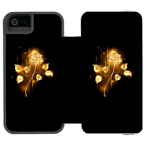 Golden rose  gold rose  iPhone SE55s wallet case