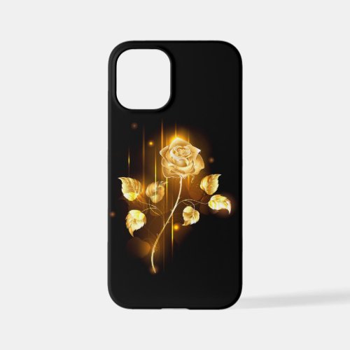 Golden rose  gold rose  iPhone 12 mini case
