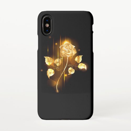 Golden rose  gold rose  iPhone x case