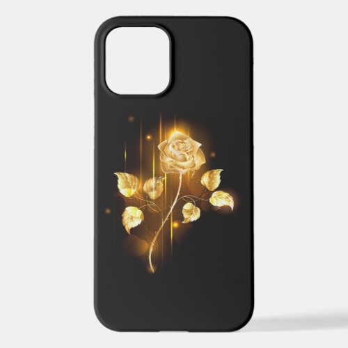 Golden rose  gold rose  iPhone 12 case