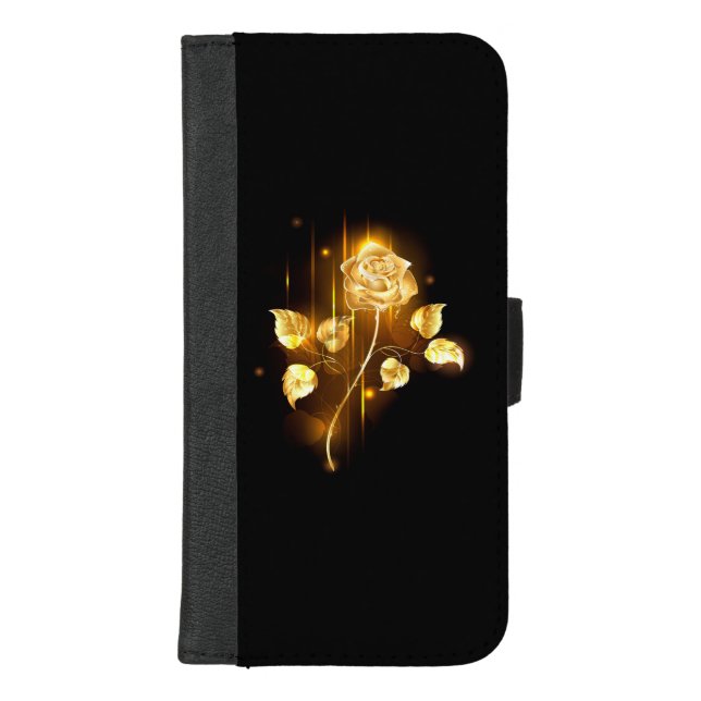 Golden rose ( gold rose ) iPhone wallet case (Front)