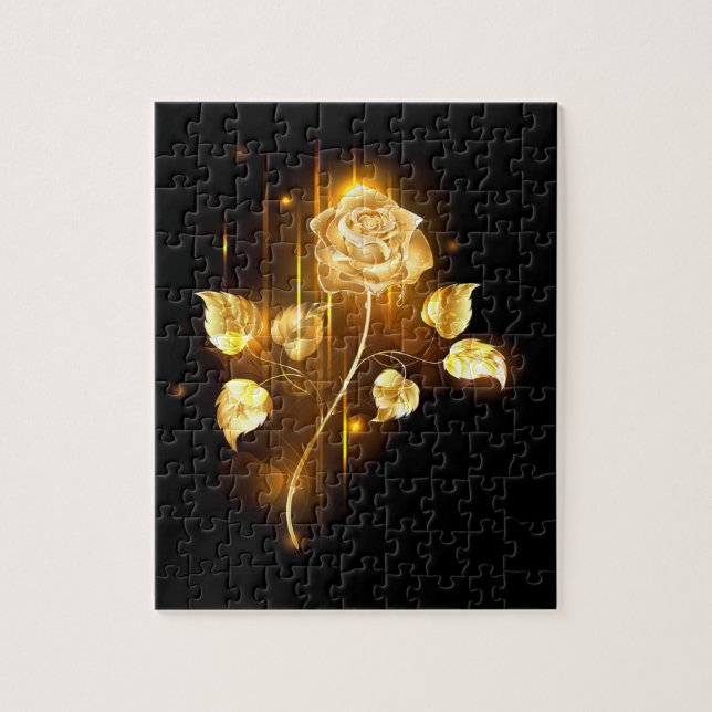 Golden rose ( gold rose ) jigsaw puzzle (Vertical)