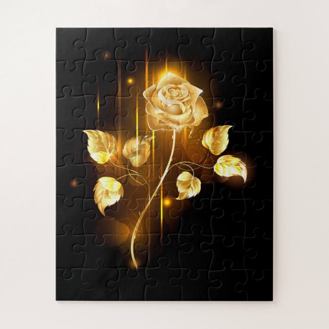 Golden rose ( gold rose ) jigsaw puzzle (Vertical)