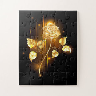 Golden rose ( gold rose ) jigsaw puzzle