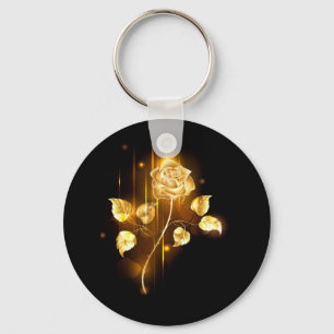 Golden rose ( gold rose ) keychain