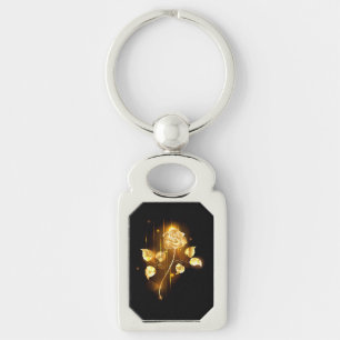 Golden rose ( gold rose ) keychain