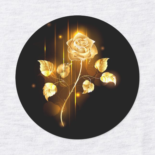 Golden rose ( gold rose ) kids' labels (Design 2)