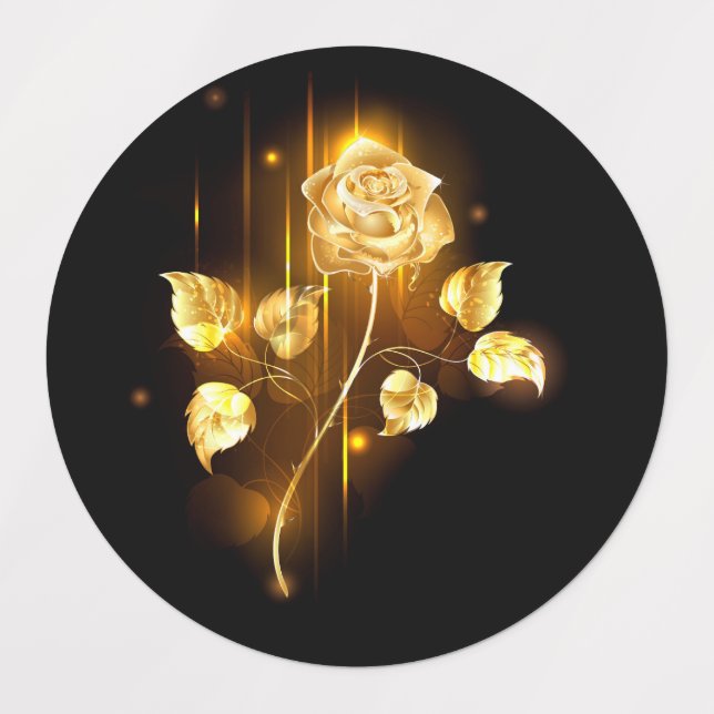 Golden rose ( gold rose ) labels (Design 1)