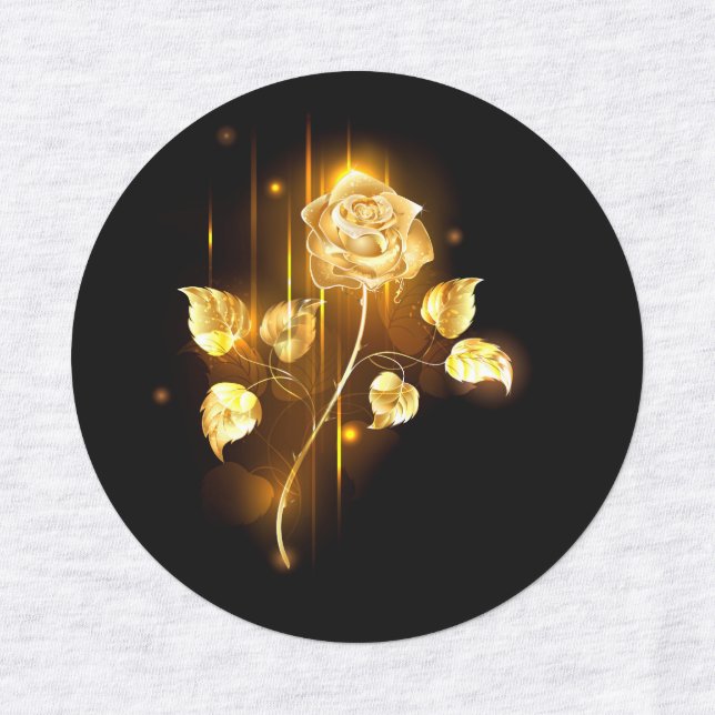 Golden rose ( gold rose ) labels (Design 1)