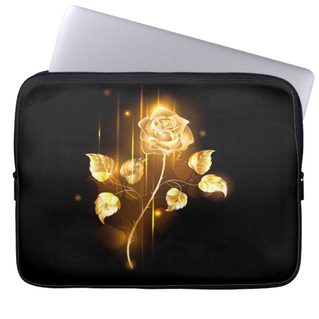 Golden rose ( gold rose ) laptop sleeve (Front)