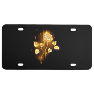 Golden rose ( gold rose ) license plate