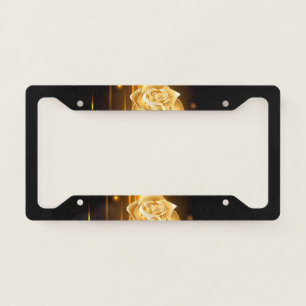 Golden rose ( gold rose ) license plate frame